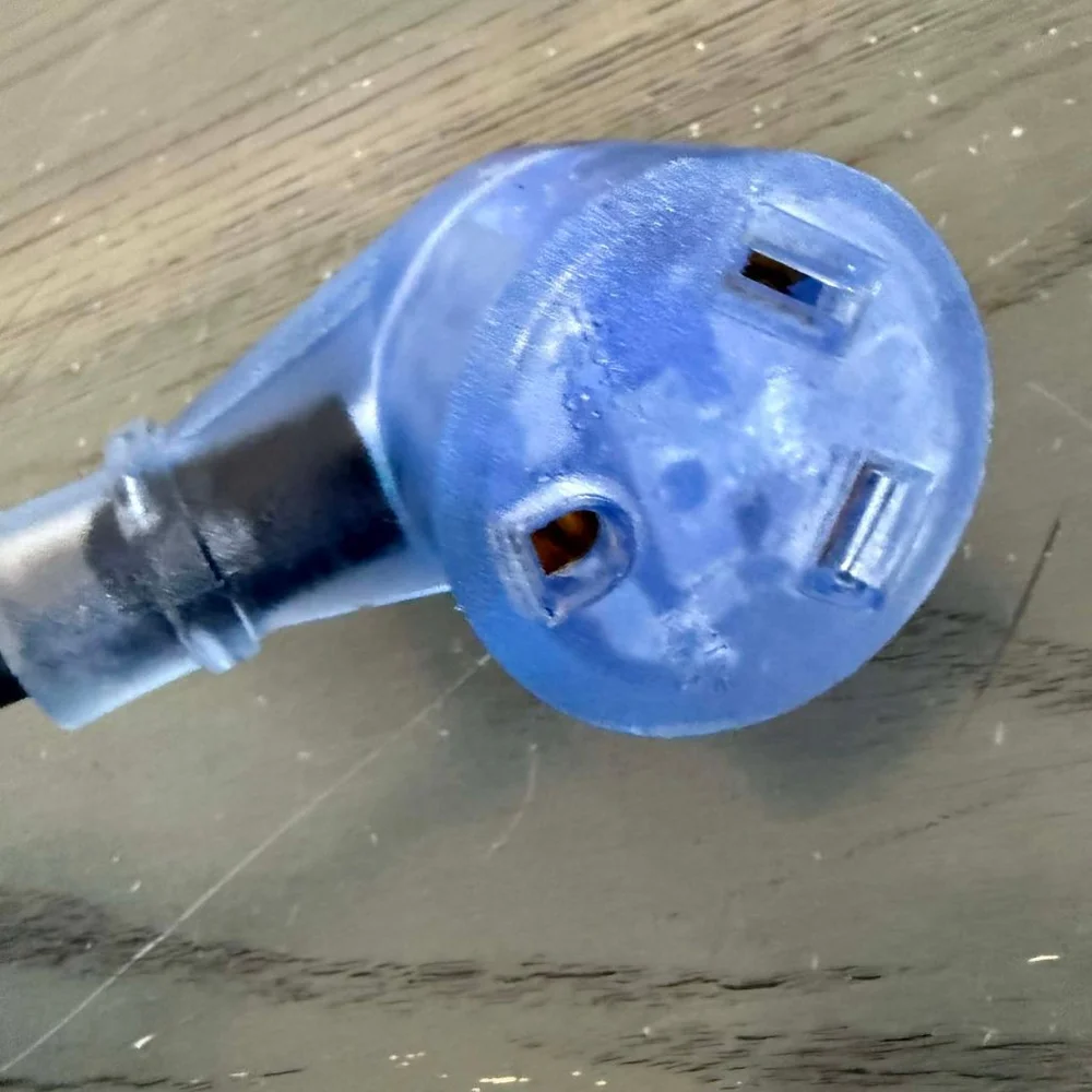 Short Power Extension Cord Adapter 2-Prong Plug to 3-Outlet Splitter Heavy Duty
